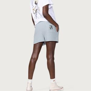 Honor The Gift Logo Embroidered Knit Blue Shorts Size L - NWT